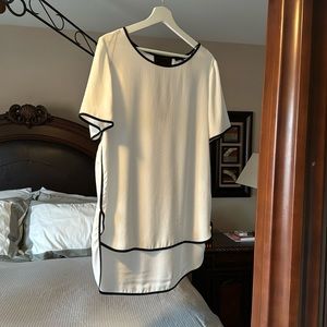 Cream Blouse with black trip